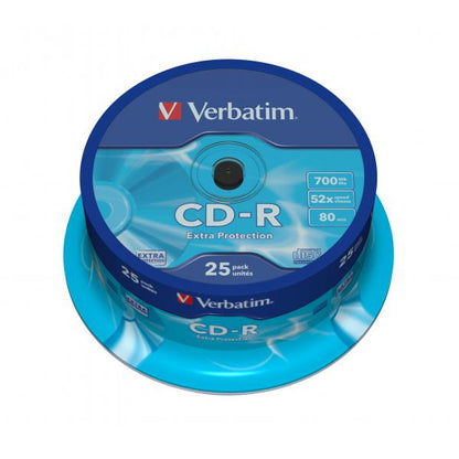 VERBATIM 25 CD-R EXTRA PROTECTION 700MB 80 MIN 52X AZO CAKE BOX [43432]