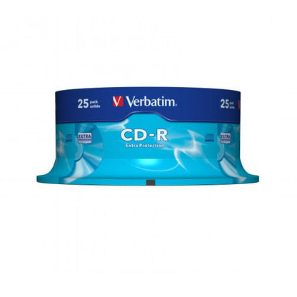 VERBATIM 25 CD-R EXTRA PROTECTION 700MB 80 MIN 52X AZO CAKE BOX [43432]