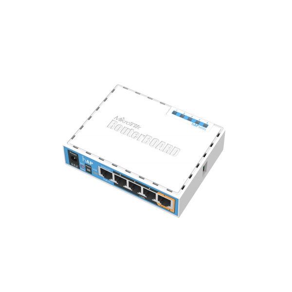 MikroTik, hAP, hAP with 650MHz CPU, 64MB RAM 5XLAN 2.4Ghz 802.11b/g/n 2x2 two chain RouterOS L4 [RB951Ui-2nD]