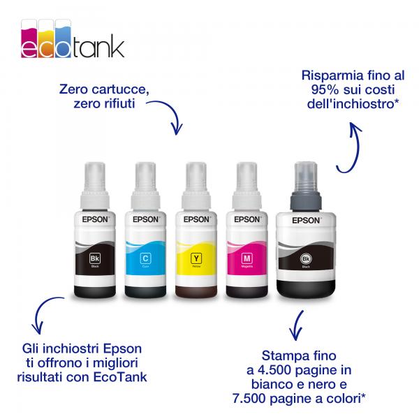 EPSON CART INK NERO, T7741 FLACONE 140ML [C13T774140]
