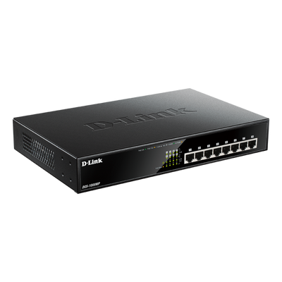 D-LINK SWITCH 8 PORTE GIGABIT POE DESKTOP RACK MOUNTABLE [DGS-1008MP]