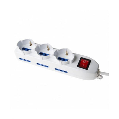 VULTECH MULTIPRESA BIPASSO VULTECH MU-02 9 POSTI CON TASTO ON/OFF 16A [MU-02]
