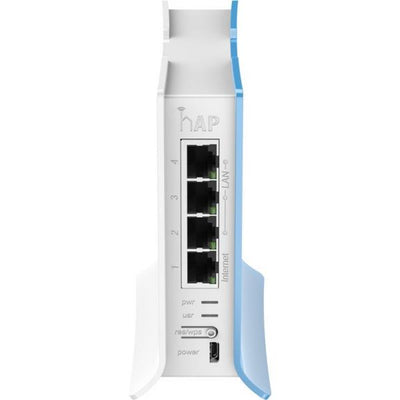 MikroTik, hAP lite TC, hAP Lite with 650MHz CPU, 32MB RAM, 4xLAN2.4Ghz 802.11b/g/n 2x2RouterOS L4, tower case, PSU [RB941-2nD-TC]