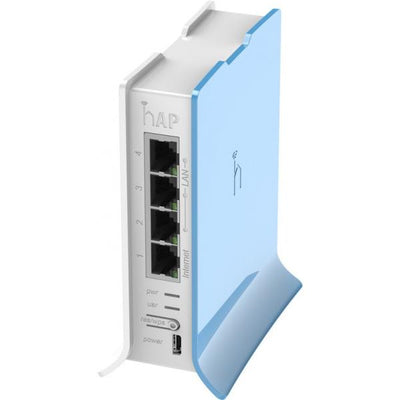 MikroTik, hAP lite TC, hAP Lite with 650MHz CPU, 32MB RAM, 4xLAN2.4Ghz 802.11b/g/n 2x2RouterOS L4, tower case, PSU [RB941-2nD-TC]