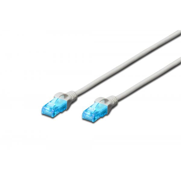 Digitus CAT 5e U-UTP patch cord - Cu - PVC AWG 26/7 - length 1 m - Grey [DK-1511-010]