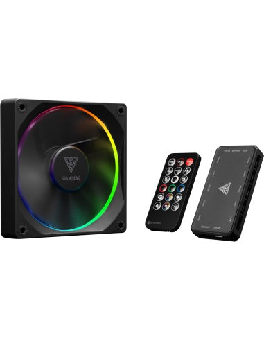 GAMDIAS VENTOLA CASE KIT AEOLUS M3-1204R 4x ARGB PWM FAN 120mm CENTRALINA+T [AEOLUS M3-1204R]