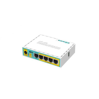 MikroTik, hEX PoE lite, RouterBOARD hEX PoE lite with 650MHz CPU,USB, 64MB RAM, 5xLAN (four with PoE out), OS lev.4 [RB750UPr2]