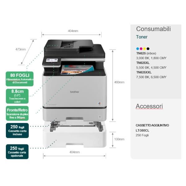 Brother MFC-L8730CDW - stampante multifunzione - colore [MFCL8730CDWRE1]