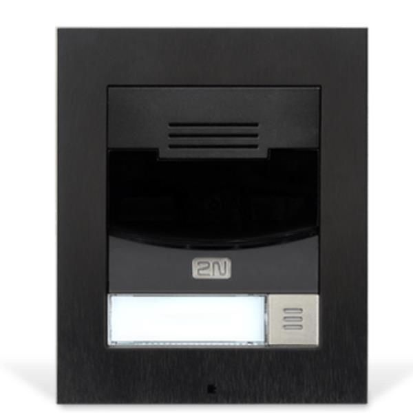 2N IP Solo without camera, flush mount, black (includes flush mount frame, must be together with 9155017) [9155301BF]