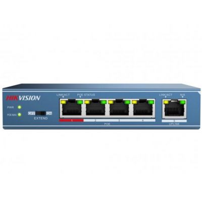 SWITCH POE 4PORTE UNMANAGED [DS-3E0105P-E/M]