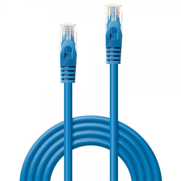 LINDY CAVO DI RETE CAT. 6U/UTP BASIC CONNETTORE RJ45 NON SCHERMATO GUAINA IN PVC 0.3 MT BLU [48170]