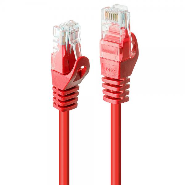 LINDY CAVO DI RETE CAT 6 U/UTP ROSSO 5M [48185]