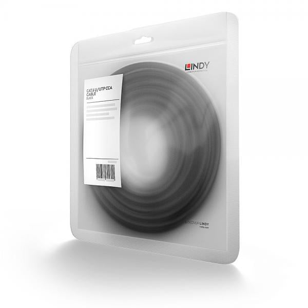 LINDY CAVO DI RETE CAT 6 U/UTP NERO 3M [48194]
