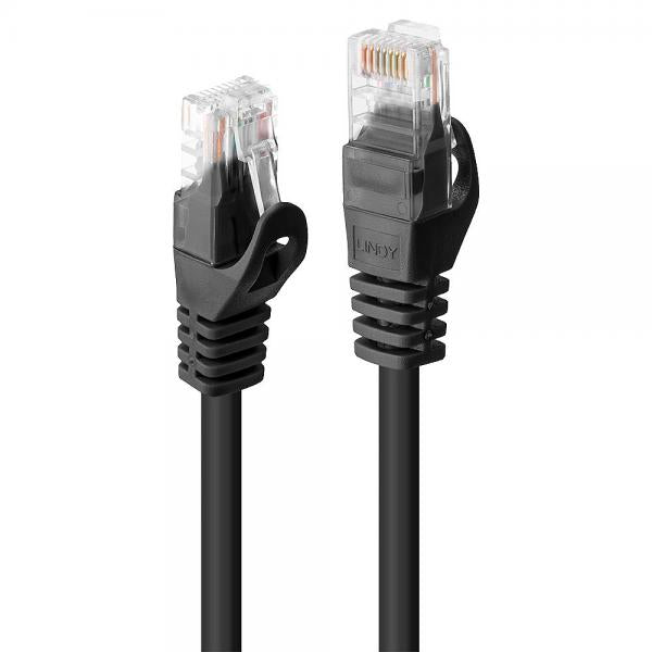 LINDY CAVO DI RETE CAT 6 U/UTP NERO 3M [48194]