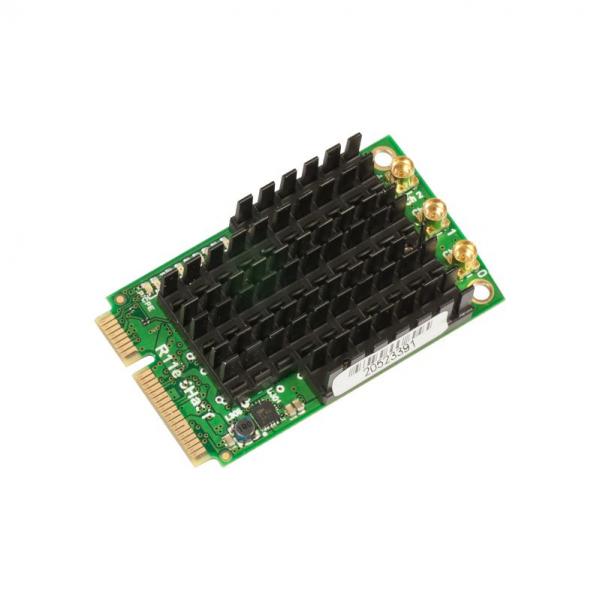 MikroTik, 802.11a/c High Power Triple, Chain miniPCI, e card with MMCX connectors PROMO FINO A ESAURIMENTO SCORTE [R11e-5HacT]