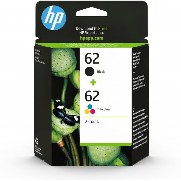 HP CART. INK TRICOMIA/NERO, 62 COMBO [N9J71AE]
