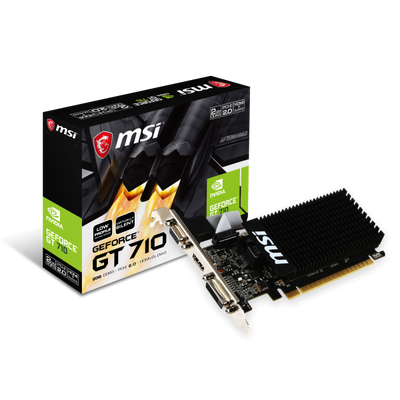 MSI VGA GEFORCE GT 710, GT 710 2GD3H LP, 2GB GDDR3, DVI/HDMI/VGA, LP [GT 710 2GD3H LP]