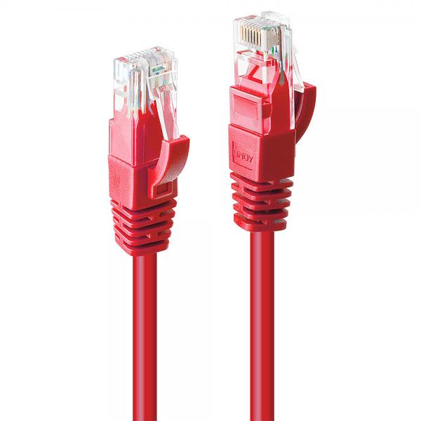 LINDY CAVO DI RETE CAT.6 U/UTP ROSSO, 0.5M [48031]