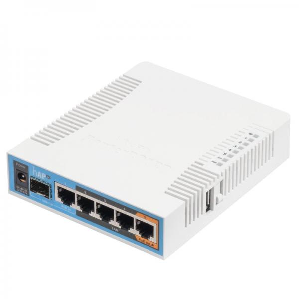 MikroTik, hAP ac, hAP ac with 720MHz CPU, 128MB RAM, 5x Gigabit LAN, built, in 2.4Ghz 802.11b/g/n three chain wireless with integrated antennas, built, in 5Ghz 802.11ac three chain wireless with nteg [RB962UiGS-5HacT2HnT]