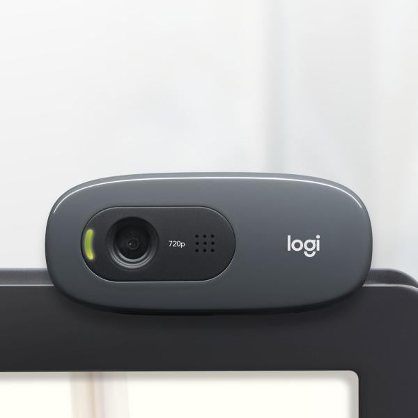 LOGITECH WEBCAM HD C270 USB 1MPX 1280X720 FLUID CRYSTAL MICROFONO INCORPORATO CLIP FISSAGGIO RILEVA [960-001063]