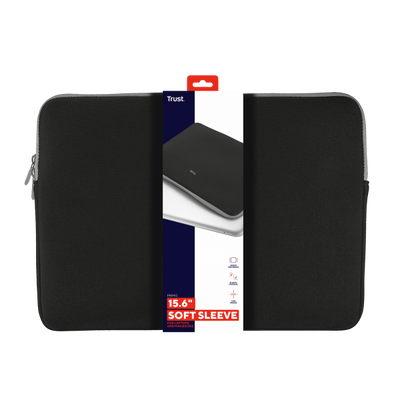 TRUST CUSTODIA/SLEEVE 15,6" MORBIDA PER LAPTOP/NOTEBOOK PRIMO - NERO [21248]