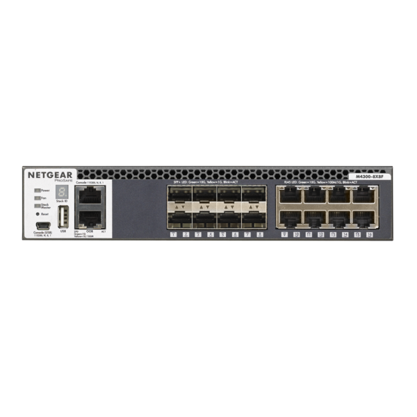 Netgear M4300-8X8F - Switch L3 - 16 Port - 8 x 10/100/1000/10000 + 8 x 10 Gigabit SFP+ [XSM4316S-100NES]