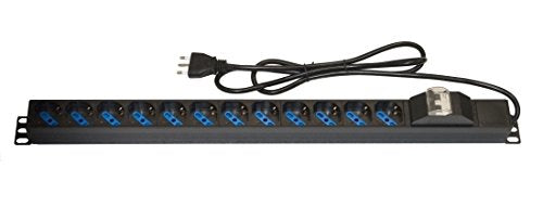 Link LK10057 Multipresa Verticale a 12 Porte per Armadi Rack con Interruttore Magnetotermico [LK10057]