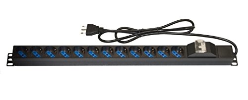 Link LK10057 Multipresa Verticale a 12 Porte per Armadi Rack con Interruttore Magnetotermico [LK10057]