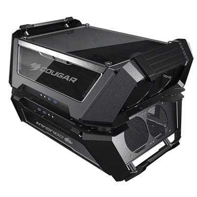 CABINET DUAL TOWER COUGAR 105LMT0004 GEMINI X NERO 423x635x525mm 8SLOT 4x3,5" 4x2,5" VETRO LATERALE [105LMT0004]