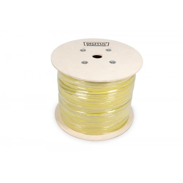 Digitus CAT 7A S-FTP installation cable - 1500 MHz Dca (EN 50575) - AWG 22/1 - 500 m drum - dx - Yellow [DK-1743-A-VH-D-5]