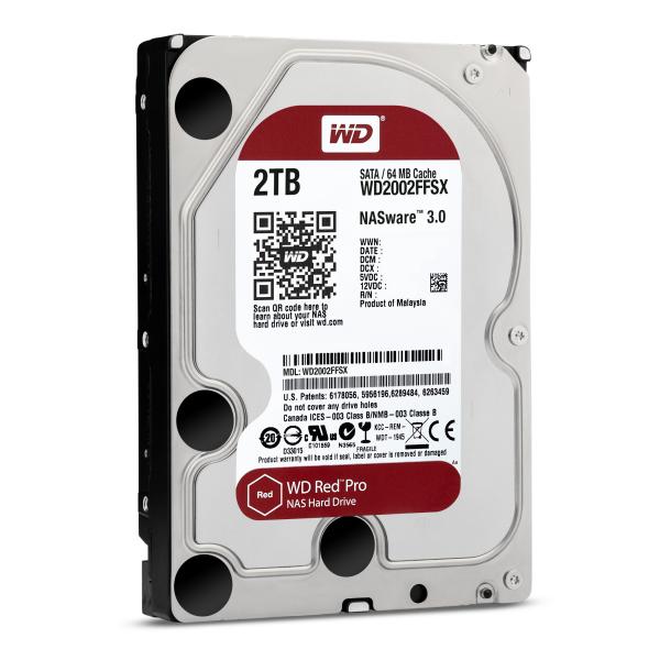 WESTERN DIGITAL HDD RED PRO 2TB 3,5 7200RPM SATA 6GB/S BUFFER 64MB ** RICONDIZIONATO ** [WD2002FFSX_R]