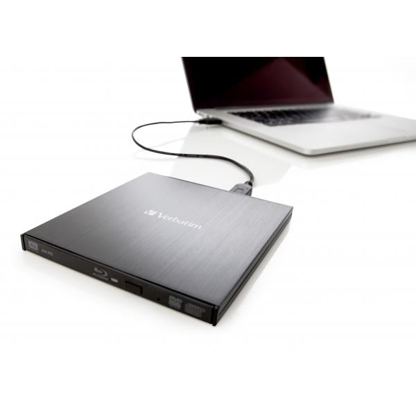 Verbatim External Slimline lettore di disco ottico Blu-Ray RW Nero [43890]