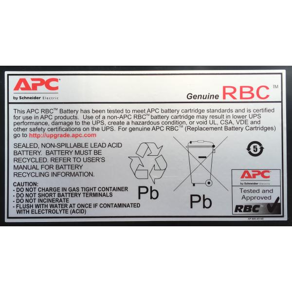 APC BATTERIA SOSTITUTIVA 11000 mAh, PER per SMC1500IC, SMT1000I-AR, SMT1000IC, SUA1000ICH-45, SUA1000I-IN, SUA1000J3W, SUA1500J3W [RBC6]