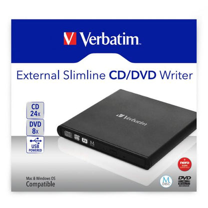 VERBATIM MASTERIZZATORE ESTERNO DVD USB2.0 NERO + SOFTWARE [098938]