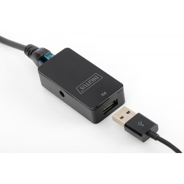 Digitus USB Extender - USB 2.0 - 50 m for use with Cat5/5e/6 (UTP - STP or SFT) cable [DA-70141]