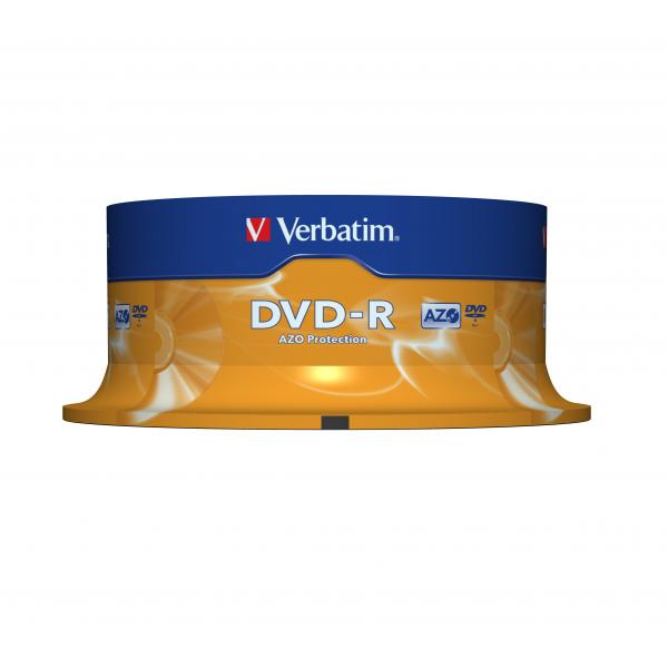VERBATIM DVD-R 4.7GB, 120 MINUTI, PACK 25 DVD [43522]