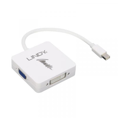 LINDY ADATTATORE MINI-DP A HDMI 4K30/DVI/VGA [41035]
