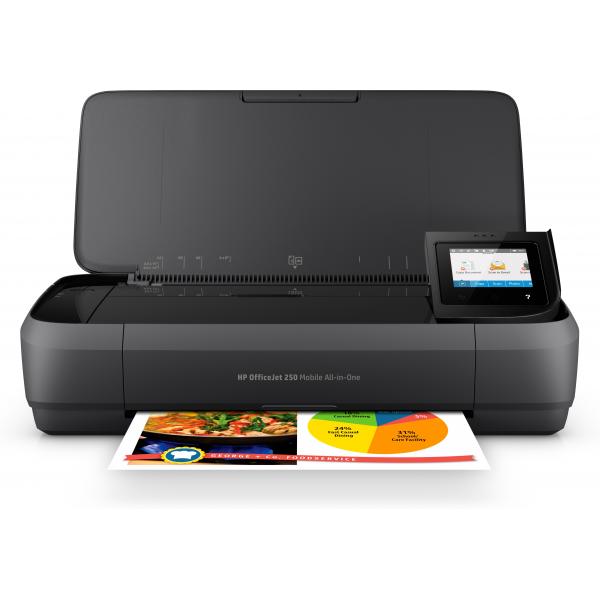 HP MULTIFUNZIONE INK A4 COLORE, OFFICEJET MOBILE 250, 8PPM 4800X1200DPI, USB/WIFI, PORTATILE, 3 IN 1 [CZ992A]
