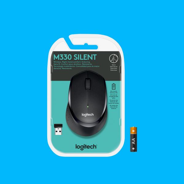 Logitech M330 Silent Plus Wireless Mouse - Black [910-004909]