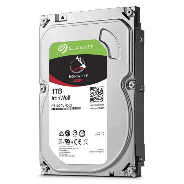 SEAGATE HDD IRONWOLF 1TB 3,5 5900RPM SATA 6GB/S BUFFER 64MB ** RICONDIZIONATO** [ST1000VN002_R]