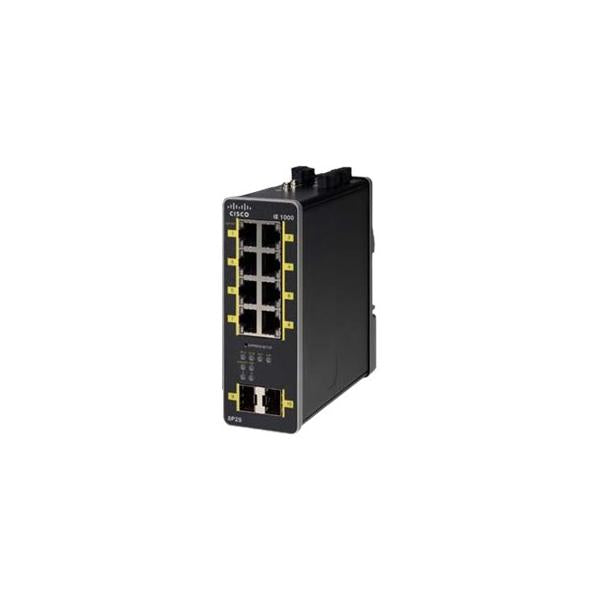 Cisco IE-1000-8P2S-LM switch di rete Gestito Gigabit Ethernet (10/100/1000) Supporto Power over Ethernet (PoE) Nero [IE-1000-8P2S-LM]