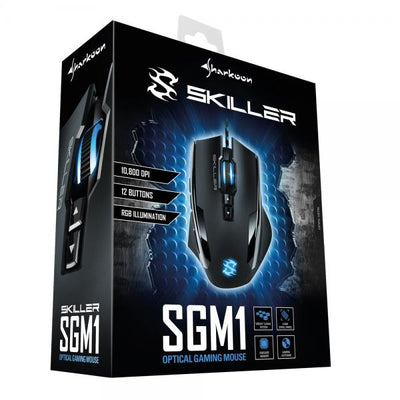 SHARKOON MOUSE GAMING SKILLER-SGM1, 1600 DPI, RGB, 6 TASTI CONFIGURABILI, USB, 1.8MT [SKILLER-SGM1]