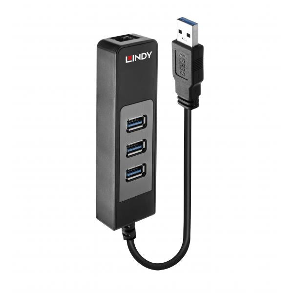LINDY ADATTATORE USB 3.1 GIGABIT ETHERNET HUB [43176]