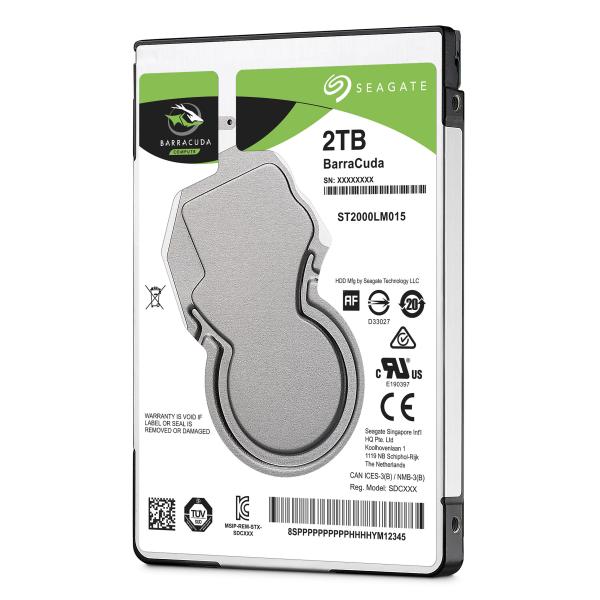 SEAGATE HDD GUARDIAN BARRACUDA 2TB 2,5 5400RPM SATA 6GB/S BUFFER 128MB [ST2000LM015]