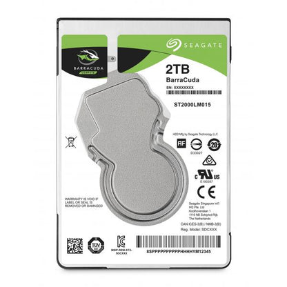 SEAGATE HDD GUARDIAN BARRACUDA 2TB 2,5 5400RPM SATA 6GB/S BUFFER 128MB ** RICONDIZIONATO** [ST2000LM015_R]