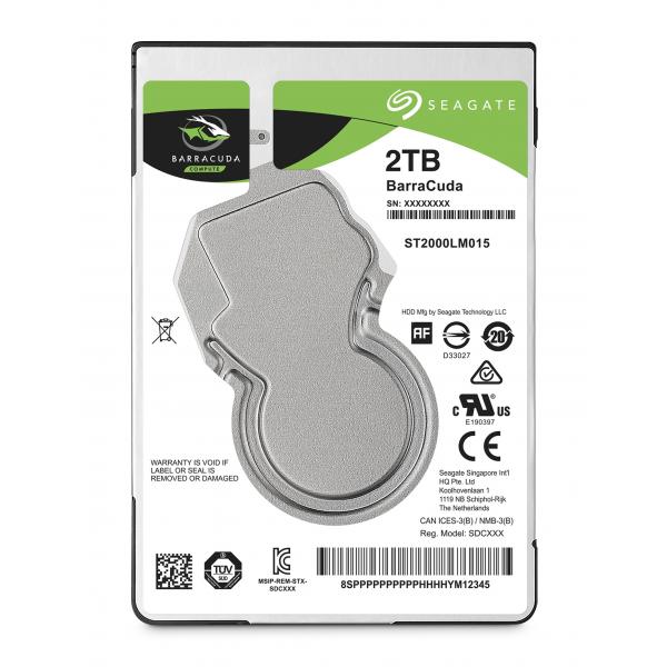SEAGATE HDD GUARDIAN BARRACUDA 2TB 2,5 5400RPM SATA 6GB/S BUFFER 128MB ** RICONDIZIONATO** [ST2000LM015_R]