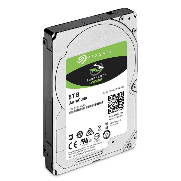 Seagate Barracuda ST5000LM000 disco rigido interno 5 TB 5400 Giri/min 128 MB 2.5" Serial ATA III [ST5000LM000]