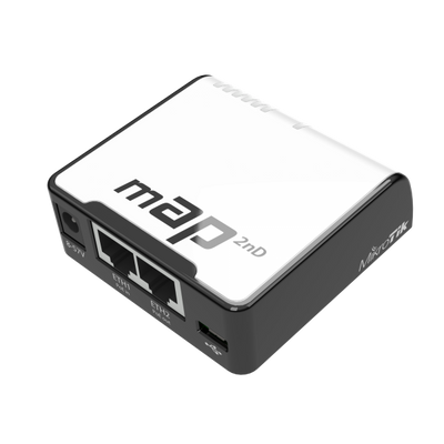 MikroTik, mAP, RouterBOARD mAP with AR9531 650MHz CPU, 64MB RAM, 2xLAN, built, in 2.4Ghz 802.11bgn Dual Chain wireless [RBmAP2nD]
