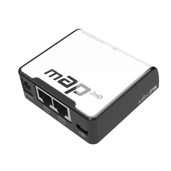 MikroTik, mAP, RouterBOARD mAP with AR9531 650MHz CPU, 64MB RAM, 2xLAN, built, in 2.4Ghz 802.11bgn Dual Chain wireless [RBmAP2nD]
