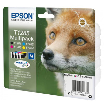 EPSON CART INK MULTIPACK T128 (NERO, CIANO, MAGENTA, GIALLO), SERIE M VOLPE [C13T12854012]